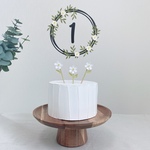 ケーキトッパー　１歳バースデー　記念日　花