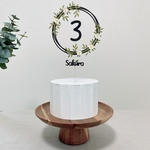 ケーキトッパー　3歳バースデー　記念日　花