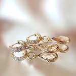 【2way】14KGP/ ORANGE MORGANITE CZ HOOP EARRINGS