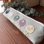  ✥まんまるお花のペンケース✥   空色