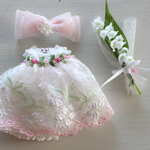 No.291 イーマリーちゃんサイズ　チュールドレス　すずらん　ピンク①