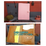 ✨コインポケット付き✨お薬手帳☆医療書☆2冊収納可能☆カードポケット☆お札入れ☆コンパクト☆シンプル☆全12色☆ピンク☆レザー☆本革☆レディース☆ポーチ☆便利☆ハトメ☆ 母の日☆