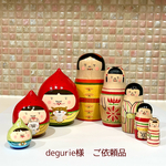 【degurie様ご依頼品】イチゴいちえちゃんマトリョーシカ&こけしのマトリョーシカ