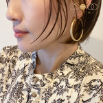 シンプル フープ  大ぶり ピアス