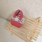 ローズピンクのお花いっぱい☆ミニチュアバック