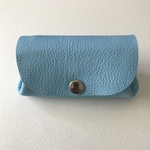 本革　ミニ財布or小物入れ　水色