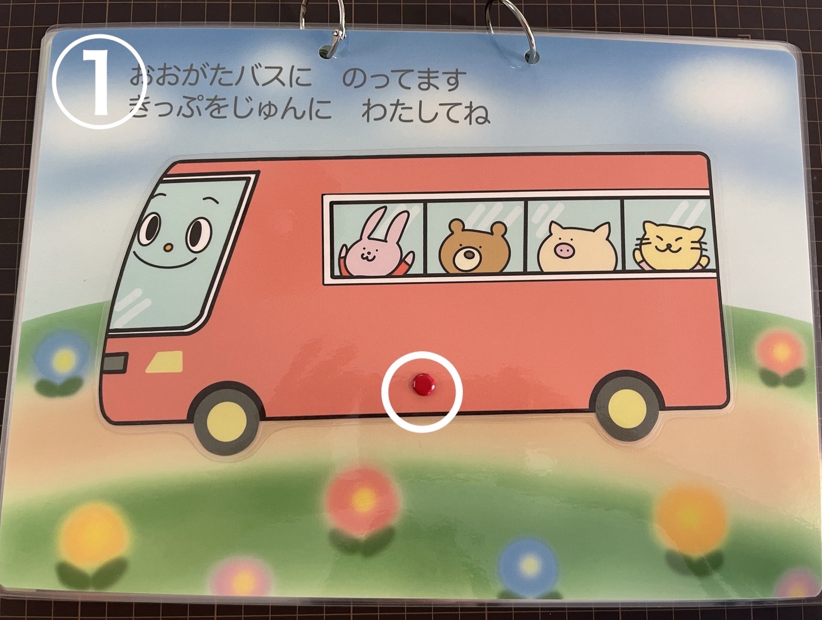 動く！シアター「バスごっこ」☆保育教材☆遠足☆ペープサート☆カード