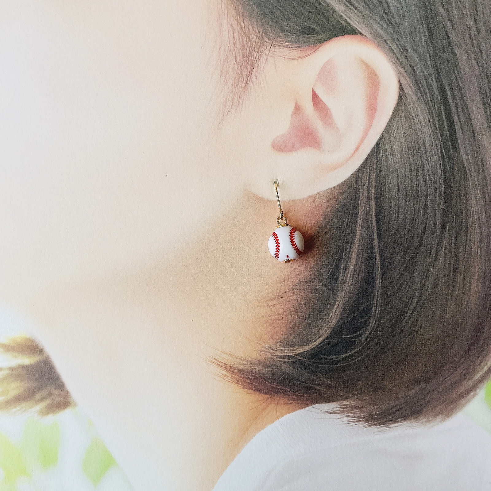 ✨必勝✨お得な3セット 小ぶりシンプルな野球ピアス／イヤリング