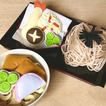 フェルトままごと♡うどんand天ぷらそばセット