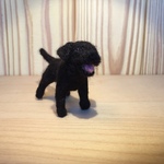 フェルト犬　ラブラドール　クロタさん　<MW586>