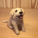 フェルト犬　ラブラドール　おすわりさん　<MW589>