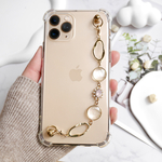 162. キーリングハンガー　スマホケース　iPhoneケース　ストラップ　全機種　スマホチェーン　スマホリング　スマホグリップ　Androidケース　ゴールド ピンク