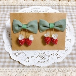 いちごヘアゴムキッズ　レッド