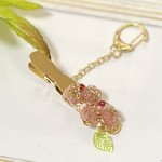 レジン薔薇のビジュー風キークリップ