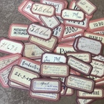 ラベルステッカー60Peace red