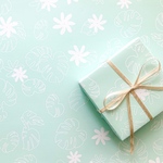 ティアレとモンステラ　デザインペーパー　A4