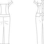 Mサイズ型紙　つなぎスタイリッシュ　キモノから作る世界に一つのお洋服　B84　ハンドメイド型紙 PDF 　オリジナルパターン　會田服工房　aidafuku 