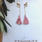 《再販♡》タッセルのゆらゆらイヤリング＊＊pink