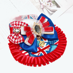 【💂🏻‍♂️載冠式記念作品💂🏻‍♂️】マリンカラー🇬🇧ユニオンジャックイギリスハート国旗デザイン《ケープスタイ首輪》