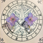  再再販 紫陽花の雨雫イヤリング/ピアス 