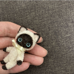 二足歩行　ブルーアイ　シャム猫ちゃん　ブラウン　モールアート　モールベア 