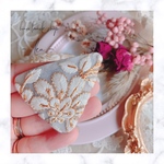 インド刺繍リボンのパッチンピン