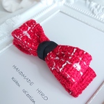  AURORA RED & WHITE【バレッタ or ピン】