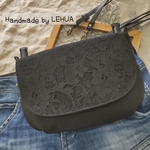 2wayマチ＆チャックポケット付き大人用移動ポケット&ポシェット*ハンドメイド*冠婚葬祭黒レース♪