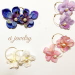 【イヤリング】flower フープイヤリング