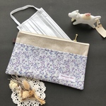 SALE‼️マスクポーチVer.2『Wilmslow Berry』ラベンダー ◆リバティ　ラミネート　ビニコ