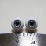 No.112 【10mm】 小さな グラスアイ ドールアイ ハンドメイドドール 材料　約9.9mm/9.7mm（紫系）