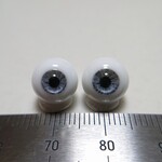 No.113 【10mm】 小さな グラスアイ ドールアイ ハンドメイドドール 材料　約9.7mm/9.8mm（紫系）