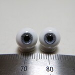 No.114 【10mm】 小さな グラスアイ ドールアイ ハンドメイドドール 材料　約9.7mm/9.7mm（紫系）
