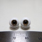 No.118 【10mm】 小さな グラスアイ ドールアイ ハンドメイドドール 材料　約9.8mm/10.0mm（ブラウン）