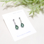 simple drop マットグリーン 【ピアス・イヤリング交換無料】