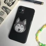 スマホグリップ　ハスキー