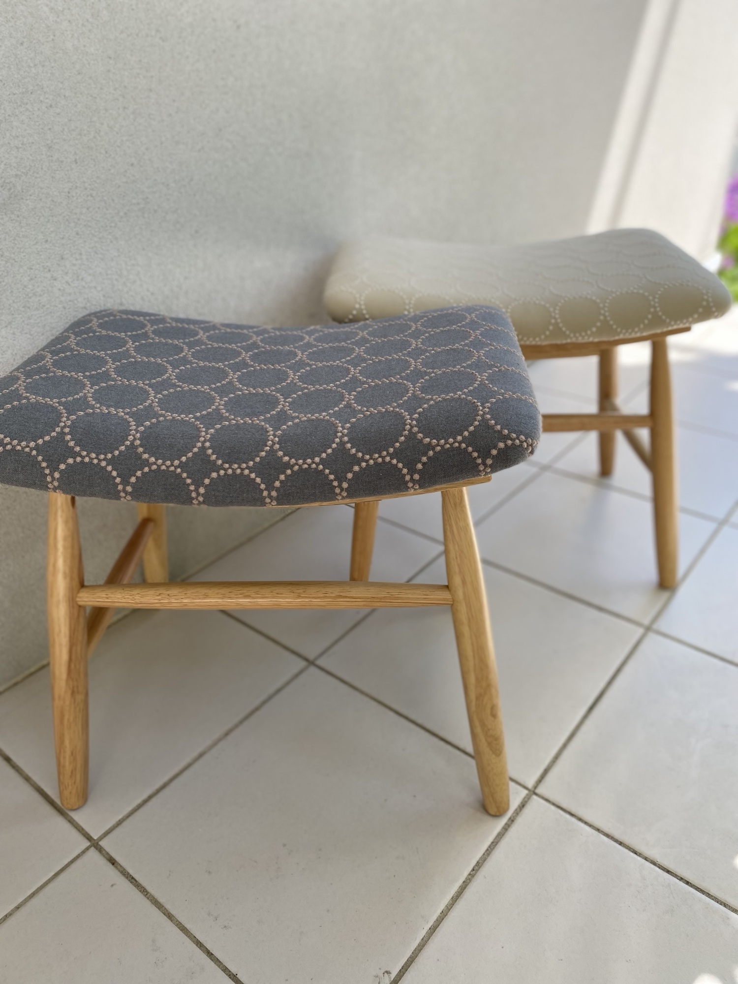 ミナペルホネン タンバリン dop グレー スツール ハンドメイド チェア