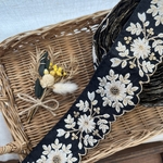 インド刺繍リボン　【ブラック】