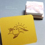 ピラミッドとメジェドの消しゴムはんこ