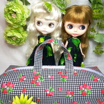 ブライスアウトフィット🍓🍓お出かけポーチ(2人用)🍓🍓柄