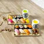 ミニチュア 豪華！お寿司プレートAのピアス
