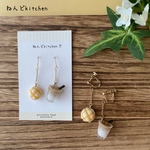 メロンパンとカフェオレのピアス（イヤリングに変更可）