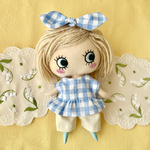 イーマリーちゃん　ブルーチェックのブラウスのお洋服セット