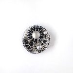 Antique Silver Beads Reunion ビーズ刺繍ブローチ