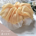 【シフォン❤︎シュシュ】　ボリューム＊yellow×white＊
