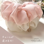 【シフォン❤︎シュシュ】　ボリューム＊peach  melba＊