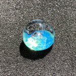 【JINガラス 気まぐれ試作室】水滴 ガラスパーツ ライトブルー