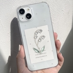 すずらんとパールのiPhoneケース