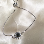 天然石グリーンサンドストーン　スライドアジャスターチェーンブレスレット