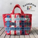 tuttifun＊青のlineの赤いバッグ